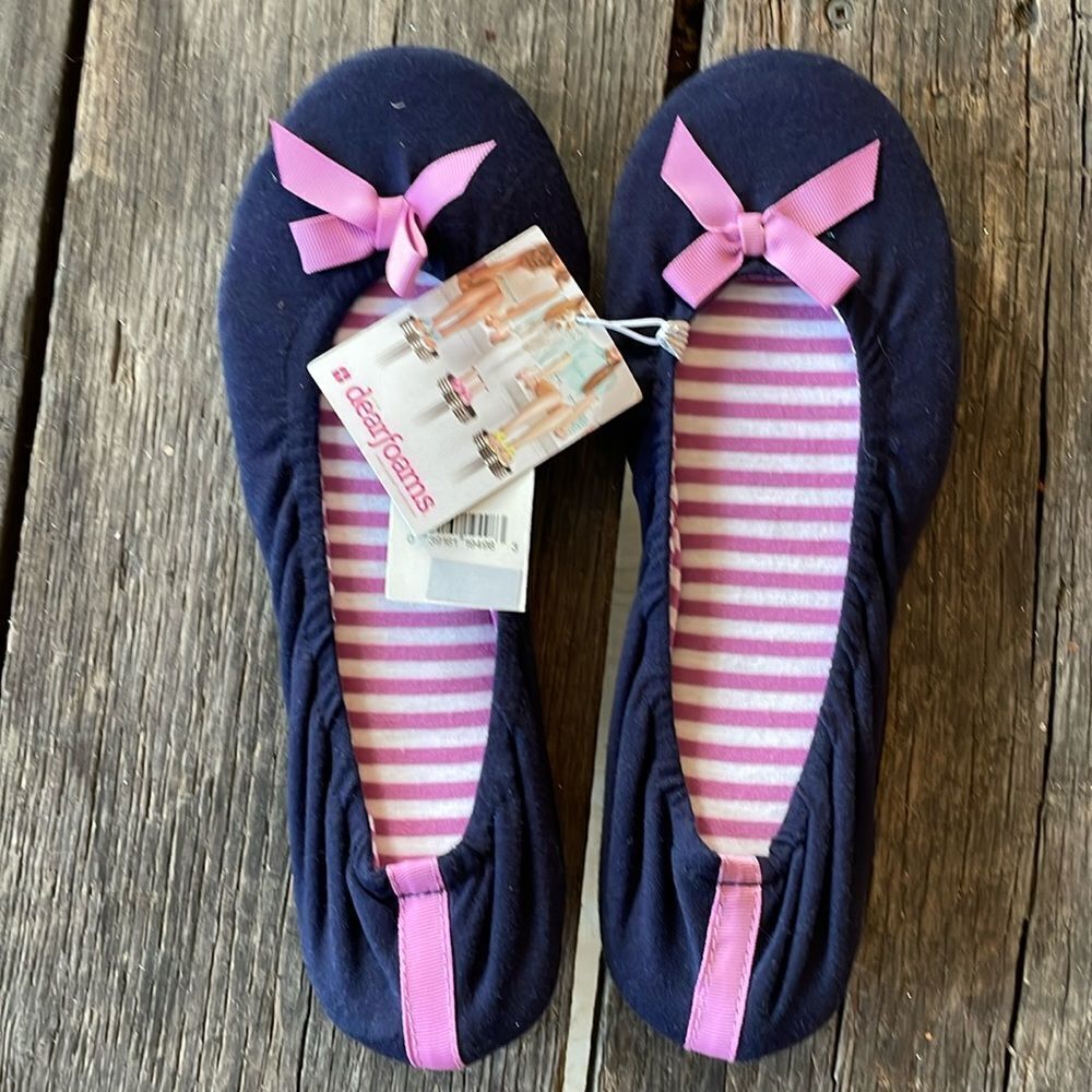 NWT Dearfoams Cushioned Slip Resistant Slippers Size XL